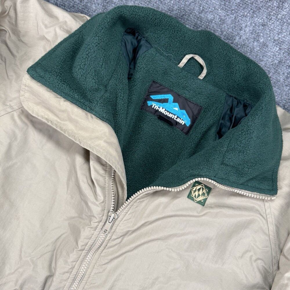 Vintage Y2K Tri-Mountain Fleece Lined Full Zip Jacket - Small